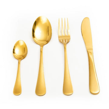 Aurelian 24 Piece Stainless Steel Cutlery Set in Classy Gift Box (Gold)